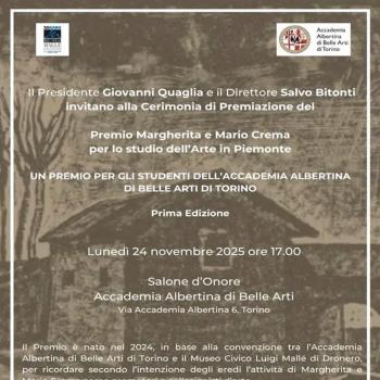 Premio Margherita e Mario Crema per lo studio dell'arte in Piemonte 1° Edizione